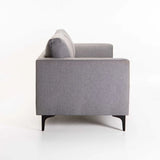 SANTINO FABRIC 3 SEATER -LIGHT GREY/BLACK LEG