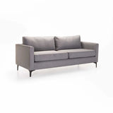 SANTINO FABRIC 3 SEATER -LIGHT GREY/BLACK LEG