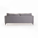 SANTINO FABRIC 3 SEATER -LIGHT GREY/BLACK LEG
