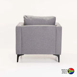 SANTINO FABRIC ARMCHAIR - LIGHT GREY/BLACK LEG