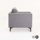 SANTINO FABRIC ARMCHAIR - LIGHT GREY/BLACK LEG