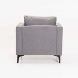 SANTINO FABRIC ARMCHAIR - LIGHT GREY