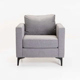 SANTINO FABRIC ARMCHAIR - LIGHT GREY