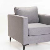 SANTINO FABRIC ARMCHAIR - LIGHT GREY