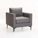 SANTINO FABRIC ARMCHAIR - DARK GREY