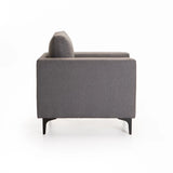 SANTINO FABRIC ARMCHAIR - DARK GREY