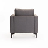 SANTINO FABRIC ARMCHAIR - DARK GREY