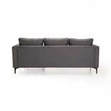 SANTINO FABRIC CORNER CHAISE - DARK GREY