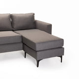 SANTINO FABRIC CORNER CHAISE - DARK GREY
