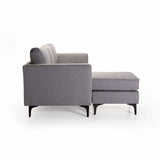SANTINO FABRIC CORNER CHAISE-LIGHT GREY