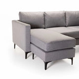 SANTINO FABRIC CORNER CHAISE-LIGHT GREY