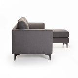 SANTINO FABRIC CORNER CHAISE - DARK GREY