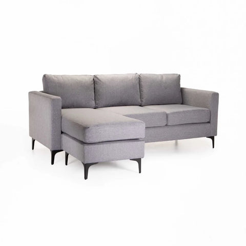 SANTINO FABRIC CORNER CHAISE-LIGHT GREY