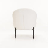 SCARLETT BOUCLE FABRIC CHAIR - CREAM