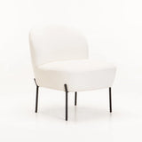 SCARLETT BOUCLE FABRIC CHAIR - CREAM