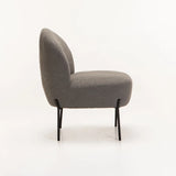 SCARLETT BOUCLE FABRIC CHAIR - GREY