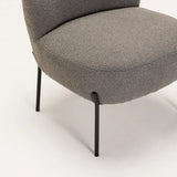 SCARLETT BOUCLE FABRIC CHAIR - GREY