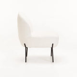 SCARLETT BOUCLE FABRIC CHAIR - CREAM