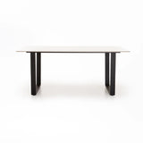 SHAW 180x90cm STONE TOP DINING TABLE - WHITE