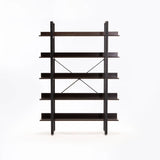 SIGMA 5 SHELF UNIT - WENGE/BLACK