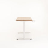 ELECTRIC ADJ SIT-STAND DESK-LIGHT WALNUT/WHITE