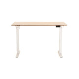 ELECTRIC ADJ SIT-STAND DESK-LIGHT WALNUT/WHITE