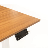 ELECTRIC ADJ SIT-STAND DESK-LIGHT WALNUT/WHITE