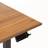 ELECTRIC ADJ SIT-STAND DESK-DARK WALNUT/BLACK