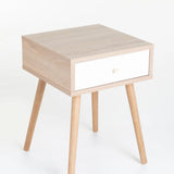 SORRENTO 1 DRAWER PEDESTAL - OAK/WHITE