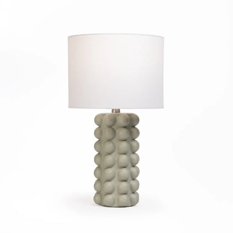 LAMP TABLE-WHITE-OLIVE