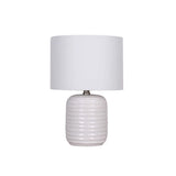 LAMP TABLE-CERAMIC BASE-WHITE-WHITE