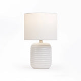 LAMP TABLE-CERAMIC BASE-WHITE-WHITE