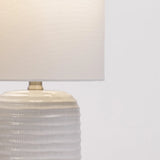 LAMP TABLE-CERAMIC BASE-WHITE-WHITE