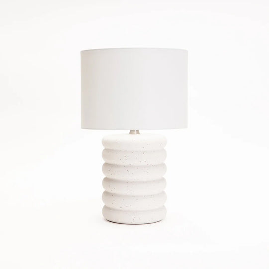 TABLE LAMP WHITE RIPPLE BASE