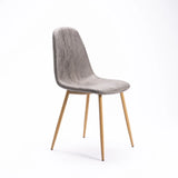 TAL FABRIC DINING CHAIR - GREY/NAT LEG