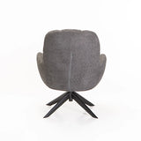 TEAGAN BOUCLÉ FABRIC CHAIR W/SWIVEL - GREY