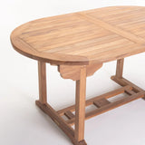 150/200x90cm TEAK OVAL EXT.TABLE - OILED