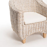 TEGAL KUBU WHITEWASH TUB ARMCHAIR