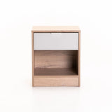 THETA 1 DRAWER PEDESTAL - LIGHT OAK/LIGHT GREY