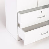 TITAN 2 DOOR 2 DRAWER ROBE - WHITE