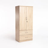 TITAN 2 DOOR 2 DRAWER ROBE - OAK