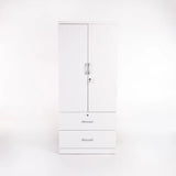 TITAN 2 DOOR 2 DRAWER ROBE - WHITE