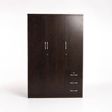 TITAN 3 DOOR 3 DRAWER DELUXE ROBE - WENGE