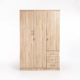 TITAN 3 DOOR 3 DRAWER DELUXE ROBE - OAK