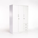 TITAN 3 DOOR 3 DRAWER DELUXE ROBE - WHITE