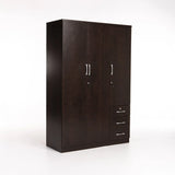 TITAN 3 DOOR 3 DRAWER DELUXE ROBE - WENGE