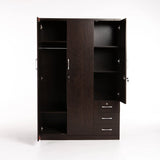 TITAN 3 DOOR 3 DRAWER DELUXE ROBE - WENGE