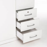 TITAN 3 DOOR 3 DRAWER DELUXE ROBE - WHITE