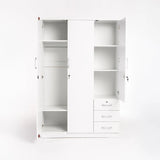 TITAN 3 DOOR 3 DRAWER DELUXE ROBE - WHITE