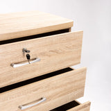 TITAN 5 DRAWER CHEST - OAK